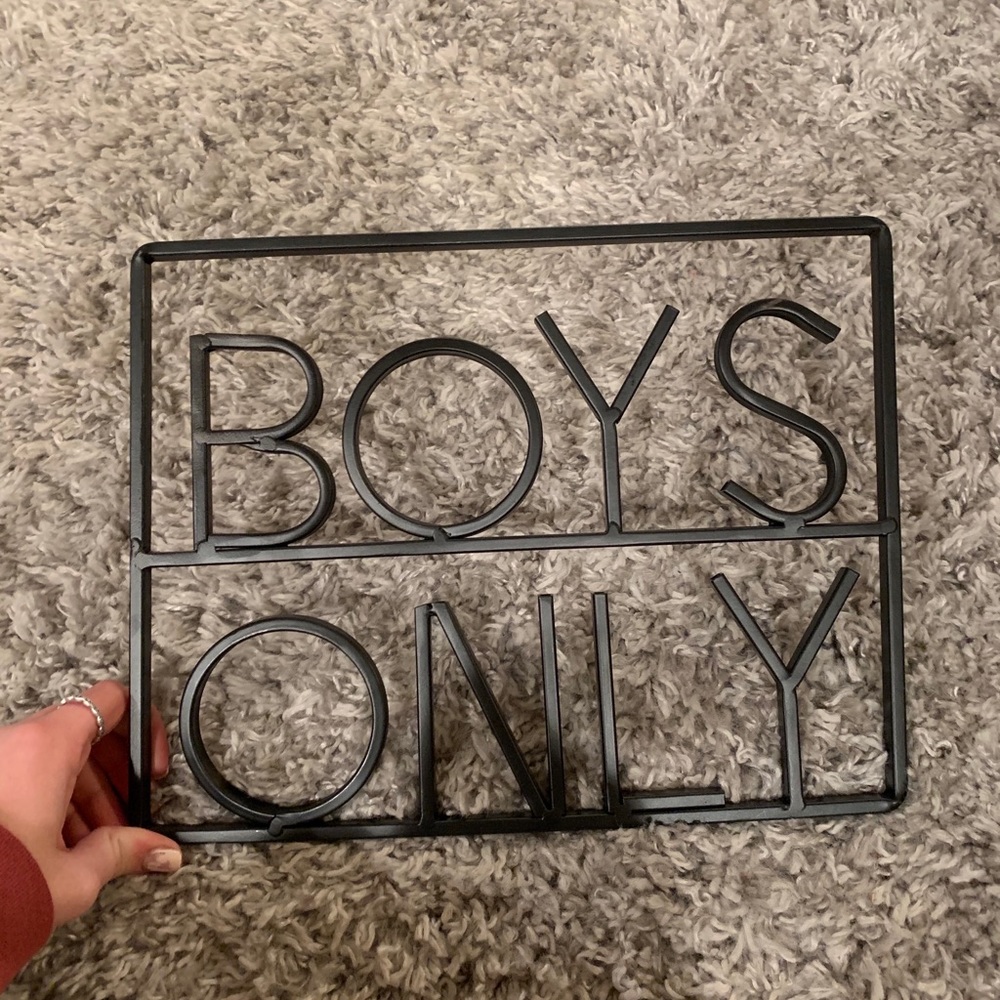 ”Boys Only” Wall sign